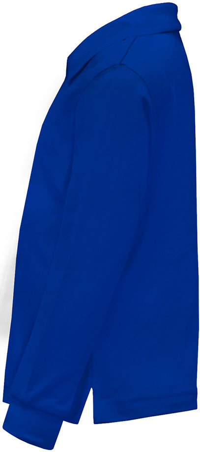 Polo bambino maniche lunghe royal blu