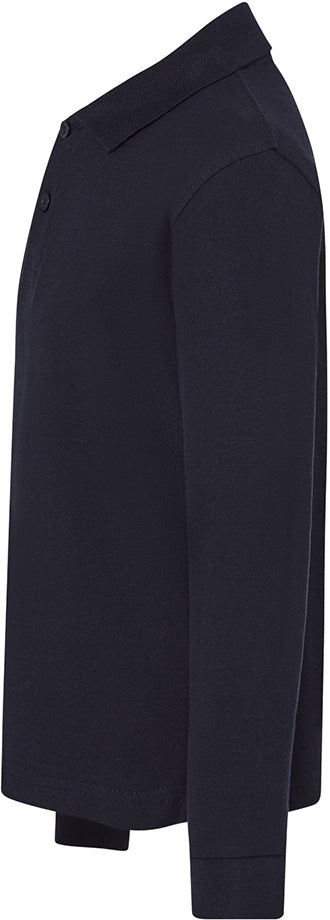 Polo bambino maniche lunghe blu navy