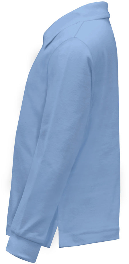 Polo bambino maniche lunghe azzurro