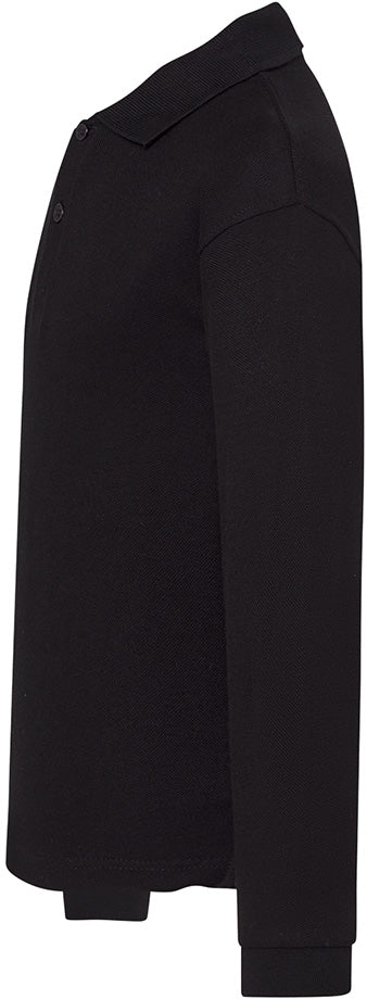 Polo bambino maniche lunghe nera